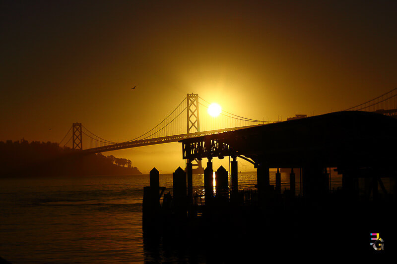 A Journey Of Colour - Oakland Bay Bridge Photo